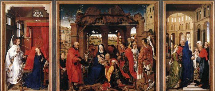 WEYDEN, Rogier van der St Columba Altarpiece China oil painting art